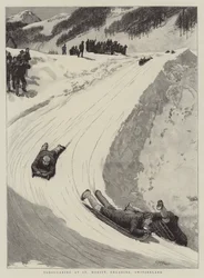 Tobogán en St Moritz, Engadina, Suiza